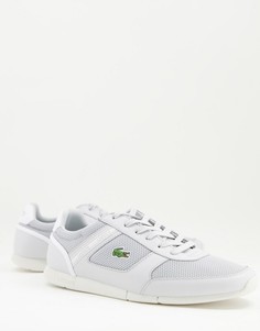 Серо-белые кроссовки с белыми вставками Lacoste Menerva Sport-Белый