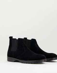 Черные ботинки из искусственной замши без застежки Bolongaro Trevor-Черный цвет