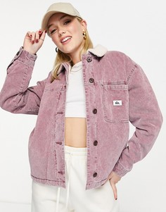 Розовая куртка из вельвета в рубчик Quiksilver Timeless Classic-Розовый