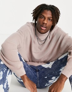 Легкий сиреневый oversized-джемпер с высоким воротником ASOS DESIGN-Фиолетовый цвет