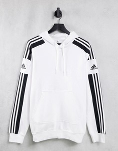 Худи белого цвета с тремя полосками adidas Football-Белый