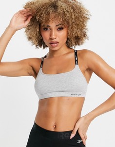 Кроп-топ серого меланжевого цвета Reebok Greta-Серый