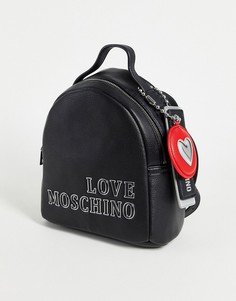 Черный рюкзак с большим логотипом Love Moschino-Черный цвет