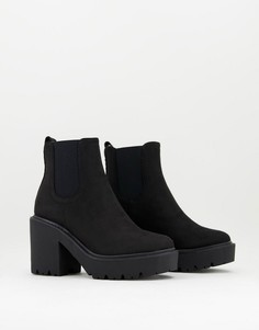 Черные ботильоны на каблуке Topshop Blitz-Черный цвет