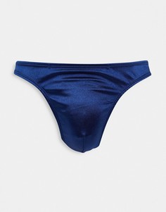 Синие стринги из микрофибры ASOS Design-Голубой