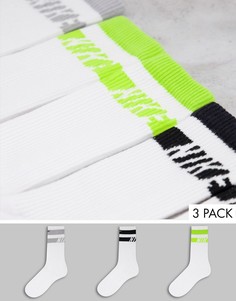 Комплект носков с серой, черной и желтой отделкой Nike Training Everyday Cushioned-Многоцветный