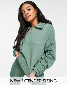 Шалфейно-зеленый oversized-свитшот с присборенными рукавами ASOS DESIGN-Зеленый цвет