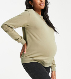Свитшот цвета хаки ASOS DESIGN Maternity ultimate-Зеленый цвет