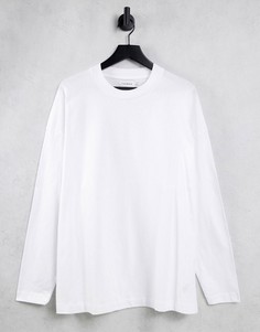 Очень свободный белый oversized-лонгслив Topman