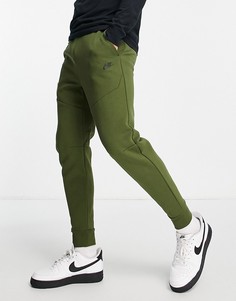 Флисовые джоггеры цвета хаки Nike Tech-Зеленый цвет