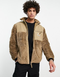Коричневая трикотажная куртка с отделкой из флиса Carhartt WIP Jackson-Коричневый цвет