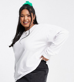 Белый oversized-лонгслив ASOS DESIGN Curve