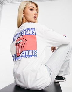 Белый лонгслив Tommy Jeans x Music Edition Rolling Stones