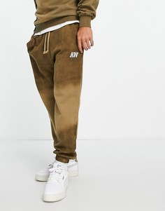 Коричневые oversized-джоггеры с принтом тай-дай от комплекта Jack & Jones-Коричневый цвет