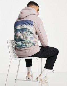 Худи фиолетового цвета с принтом горы на спине Jack & Jones Core-Фиолетовый цвет