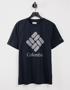 Черная футболка с логотипом Columbia-Черный цвет