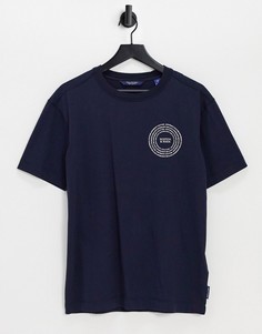 Футболка с круглым вырезом из органического хлопка Scotch & Soda-Темно-синий