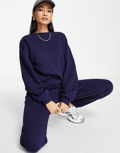 Темно-синий спортивный костюм со свитшотом и джоггерами ASOS DESIGN