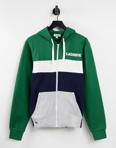 Худи на сквозной молнии Lacoste Sport-Зеленый цвет