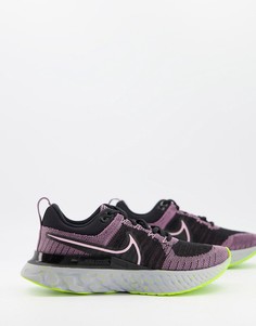 Фиолетовые кроссовки Nike Running React Infinity Run flyknit 2-Фиолетовый цвет