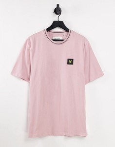 Розовая футболка с логотипом-нашивкой Lyle & Scott Casuals-Розовый цвет