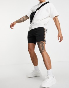 Черные жаккардовые шорты в стиле ретро Siksilk-Черный цвет