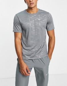 Серая футболка для бега Nike Running Division Miler-Серый
