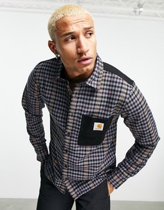 Серая рубашка в клетку Carhartt WIP Аsher-Серый