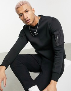 Черный свитшот с круглым вырезом Puma Avenir-Черный цвет