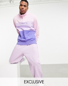 Розовый многоцветный свитшот с высоким воротником Puma Downtown-Розовый цвет