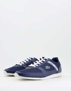 Темно-синие кроссовки с белыми вставками Lacoste Menerva Sport-Темно-синий