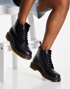 Ботинки с 6 парами люверсов Dr Martens 101-Черный цвет