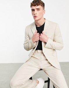 Белый приталенный пиджак ASOS DESIGN