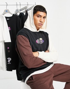 Черный худи в стиле колор блок adidas Originals Area 33-Черный цвет