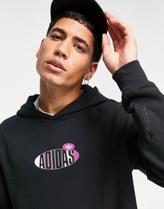 Черный худи adidas Originals Area 33-Черный цвет