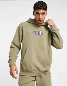 Худи цвета хаки adidas Originals Area 33-Зеленый цвет