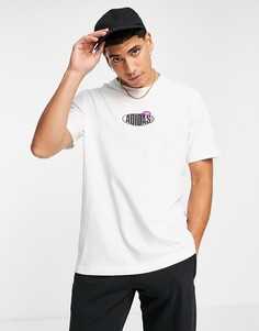 Белая футболка с принтом кактуса на спине adidas Originals Area 33-Белый