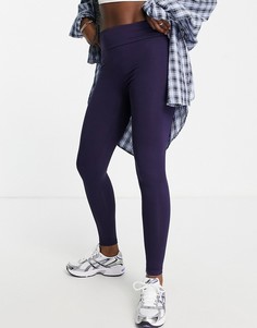 Сине-зеленые леггинсы с завышенной талией ASOS DESIGN-Темно-синий