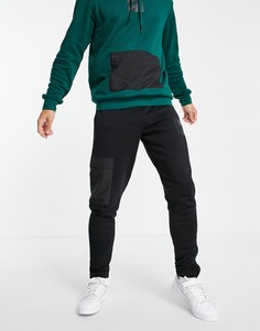 Черные флисовые джоггеры adidas-Черный цвет