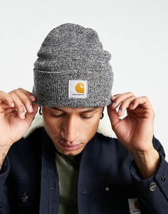 Черная меланжевая шапка-бини с подкладкой Carhartt WIP Scott-Черный цвет
