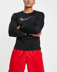 Черный лонгслив Nike Running Run Division Miler Flash-Черный цвет