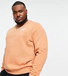 Оранжево-коричневый свитшот Puma Plus Essentials – эксклюзивно для ASOS-Коричневый цвет