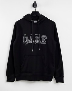Черный худи с надписью "Dare" Sixth June-Черный цвет