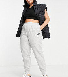 Серые джоггеры с логотипом Puma Plus Essentials-Серый