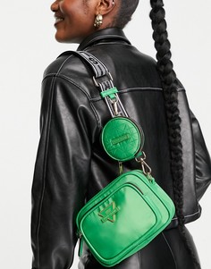 Маленькая сумка через плечо зеленого цвета River Island-Зеленый цвет