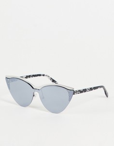Серебристые солнцезащитные очки «кошачий глаз» Karl Lagerfeld-Серебряный