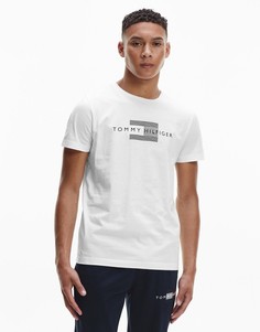 Белая футболка с логотипом-флагом из линий Tommy Hilfiger-Белый