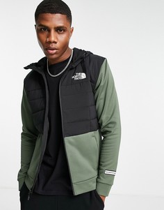 Утепленная куртка цвета хаки The North Face Hybrid-Зеленый цвет