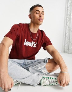 Бордово-красная футболка с логотипом Levis-Красный Levis®