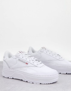 Белые кроссовки на платформе Reebok Club C Double Geo-Белый
